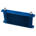 11-Row 10AN Aluminum Universal Engine Transmission Racing Oil Cooler Blue