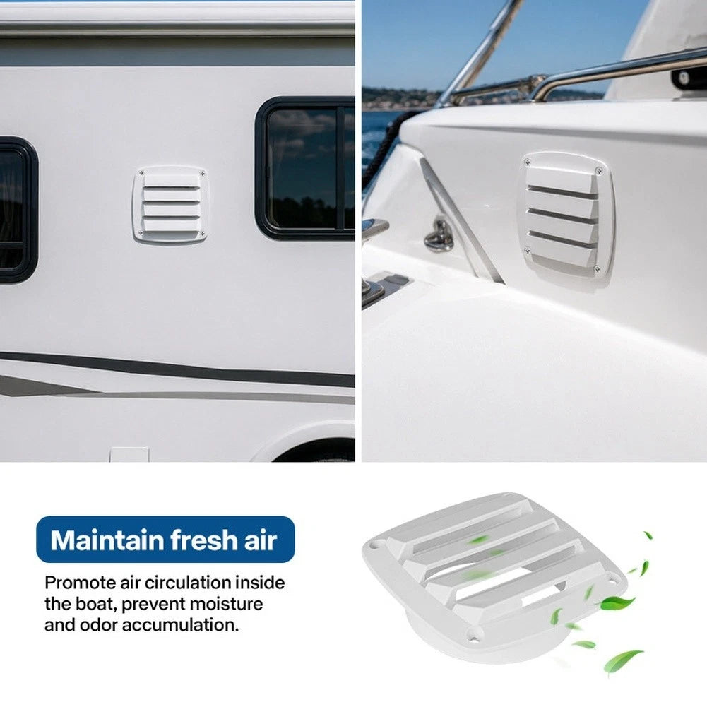 Vent Cover for RV Boat Trailers (White Black)