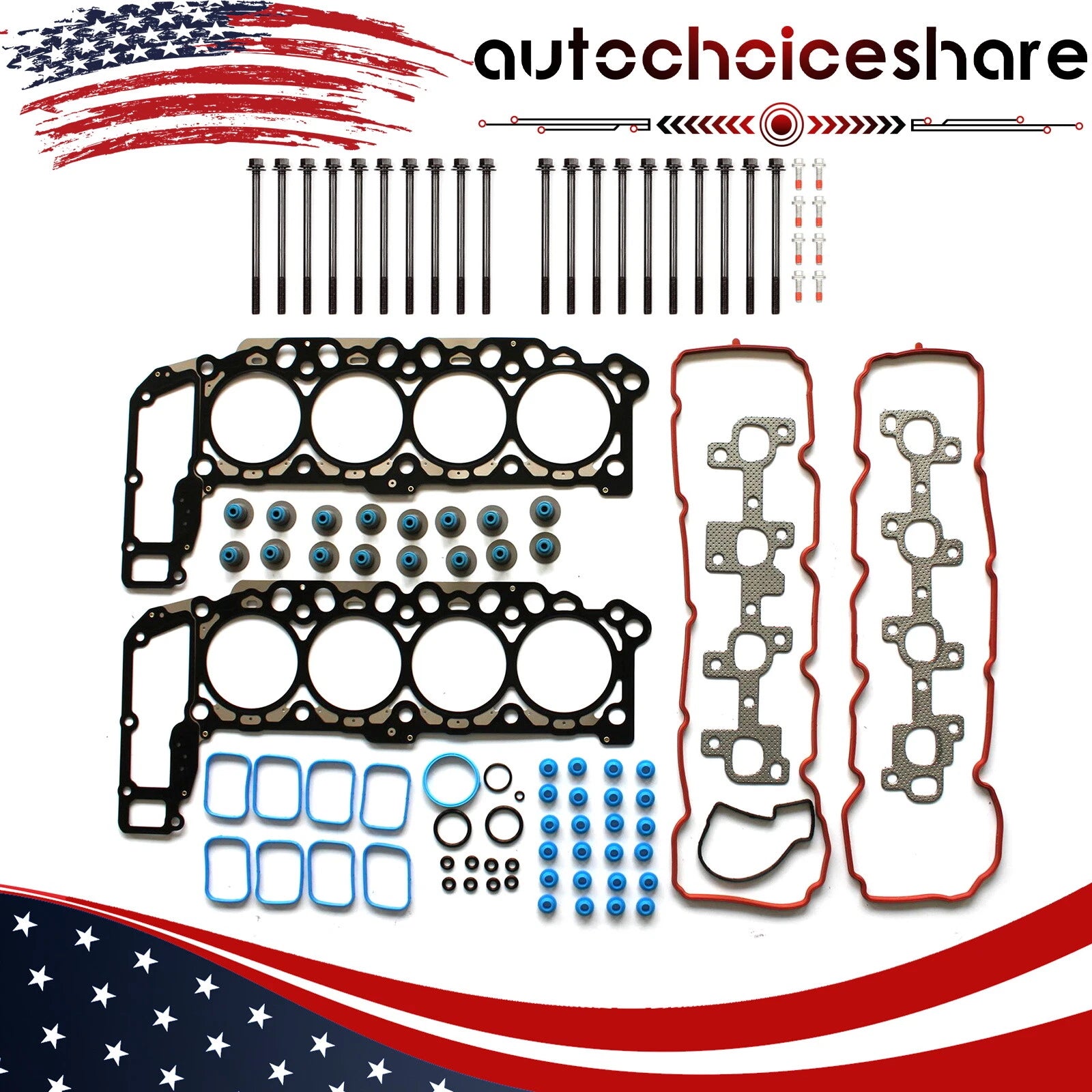 Set of Head Gasket Bolts for Jeep Grand Cherokee Dodge Ram 1500 (1999–2021)