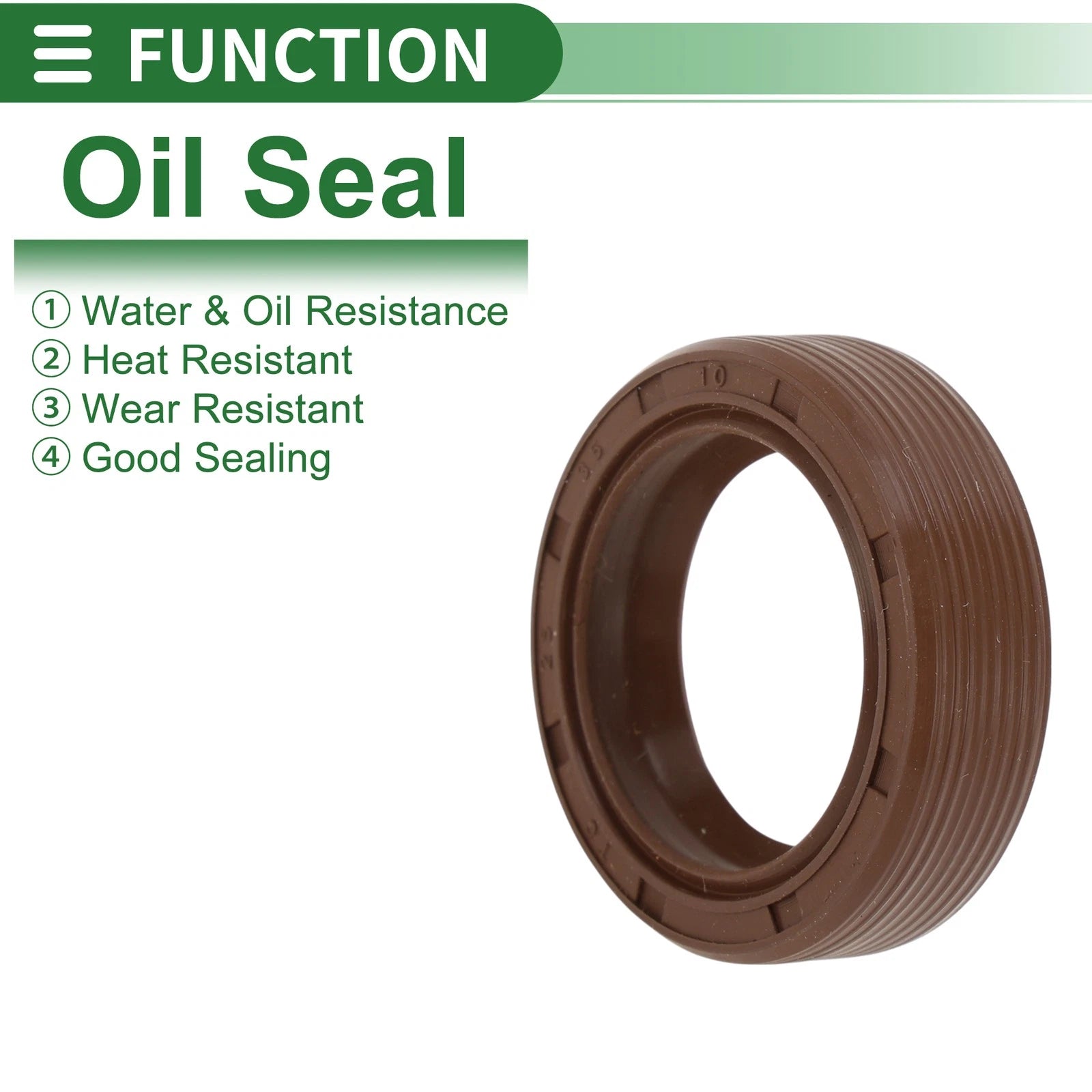 Oil Seal FKM Rubber 25x35x10mm for Various Models (5 Pcs)