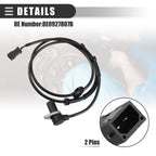 2X ABS Wheel Speed Sensor 8E0927807B for Audi A4 1.8L (2000–2005)