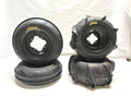 Set of 2 ITP Sand Star Paddle Tires & DWT A5 Black Rims for TRX 450R (2004–2009)