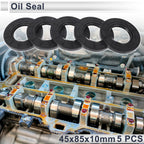 Set of 5 Oil Seal Rotary Shaft Seal NBR Rubber 45x85x10mm