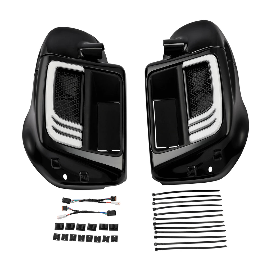 Lower Vented Fairings Speaker Box Pod & Lights for Harley Road Glide (2014–2024)