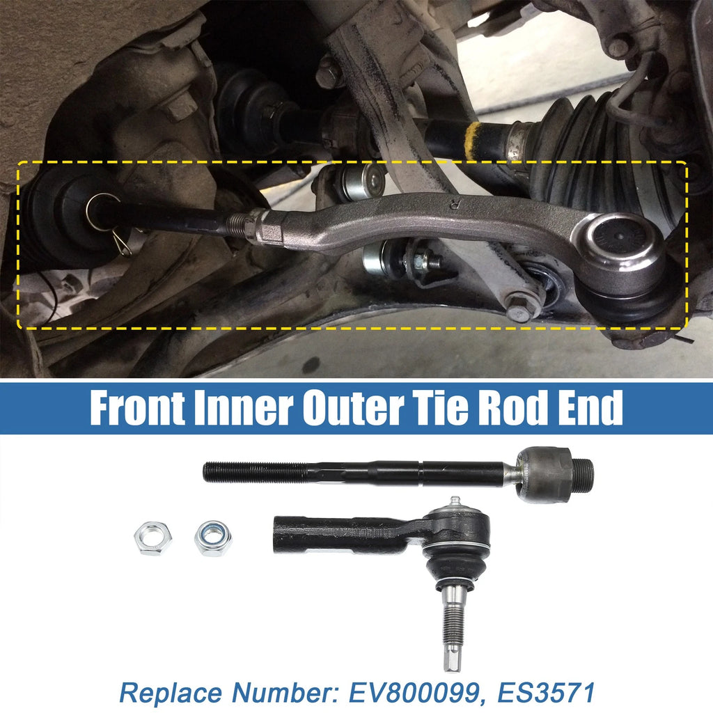 6X Front Inner Outer Tie Rod End Links for Dodge Dakota (2005–2010) ES3571