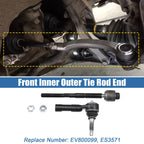 6X Front Inner Outer Tie Rod End Links for Dodge Dakota (2005–2010) ES3571