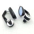 Bar End Side Rearview Mirrors for Universal Black Motorcycle (7/8")