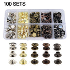 Leather Rivets Set of 100 for Clothing Applications