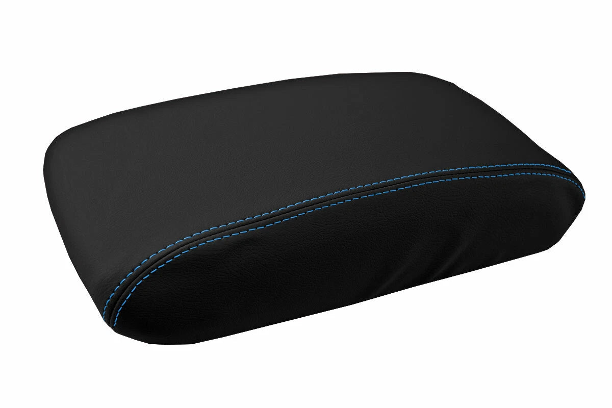 Leather Console Lid Armrest Cover for Jeep Grand Cherokee (2011–2019) Blue Stitch