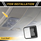 Set of 1 Carbon Fiber Roof Reading Light Cover Trim for Toyota Tundra (2022–2024)