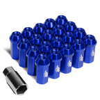 20Pcs Close-End Lug Nut Set M12x1.5 for J2 (7075 Aluminum, Blue)