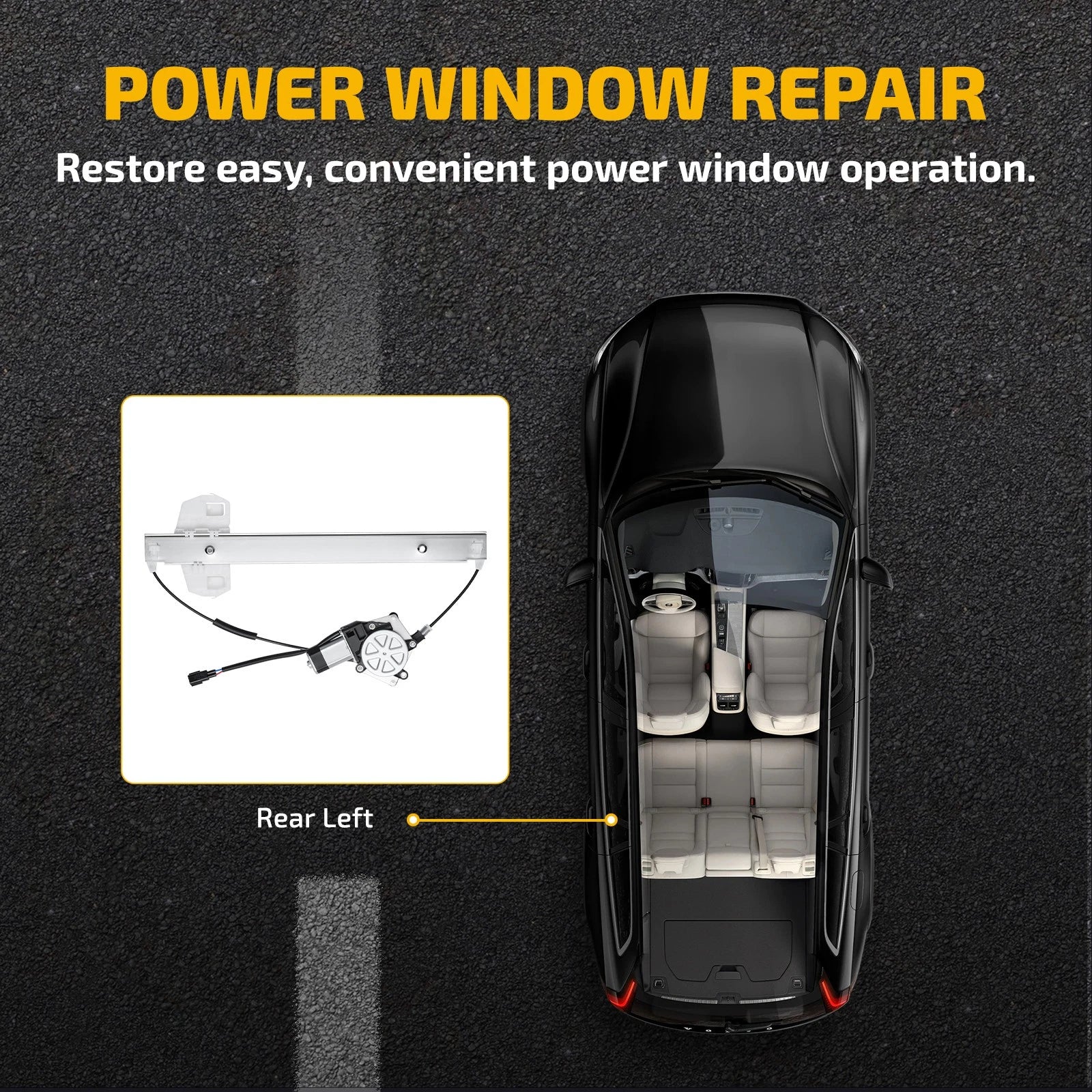 Front Right Power Window Regulator with Motor for Chrysler Voyager (2001–2002)