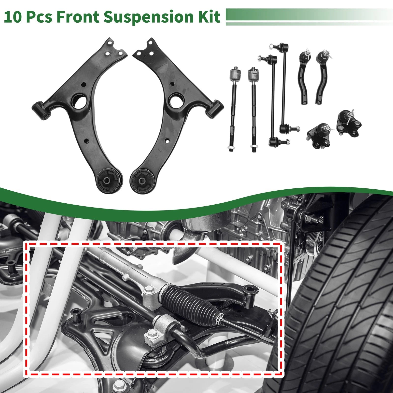 10X Front Lower Control Arms for Toyota Corolla (2003–2008) No.K640360/K640361