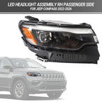 Set of 2 LED Headlight Assemblies for Jeep Compass (2022–2026)