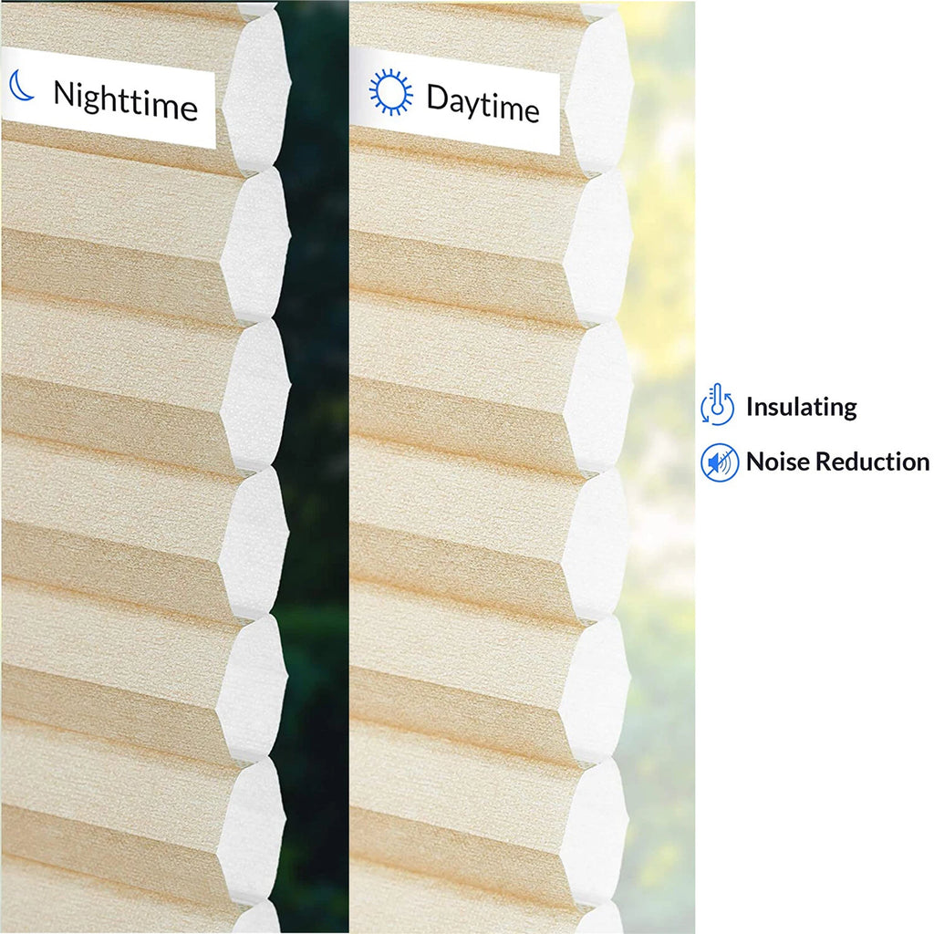 Cordless Cellular Shades Window Blind for Universal Fit (72" W x 64" H)