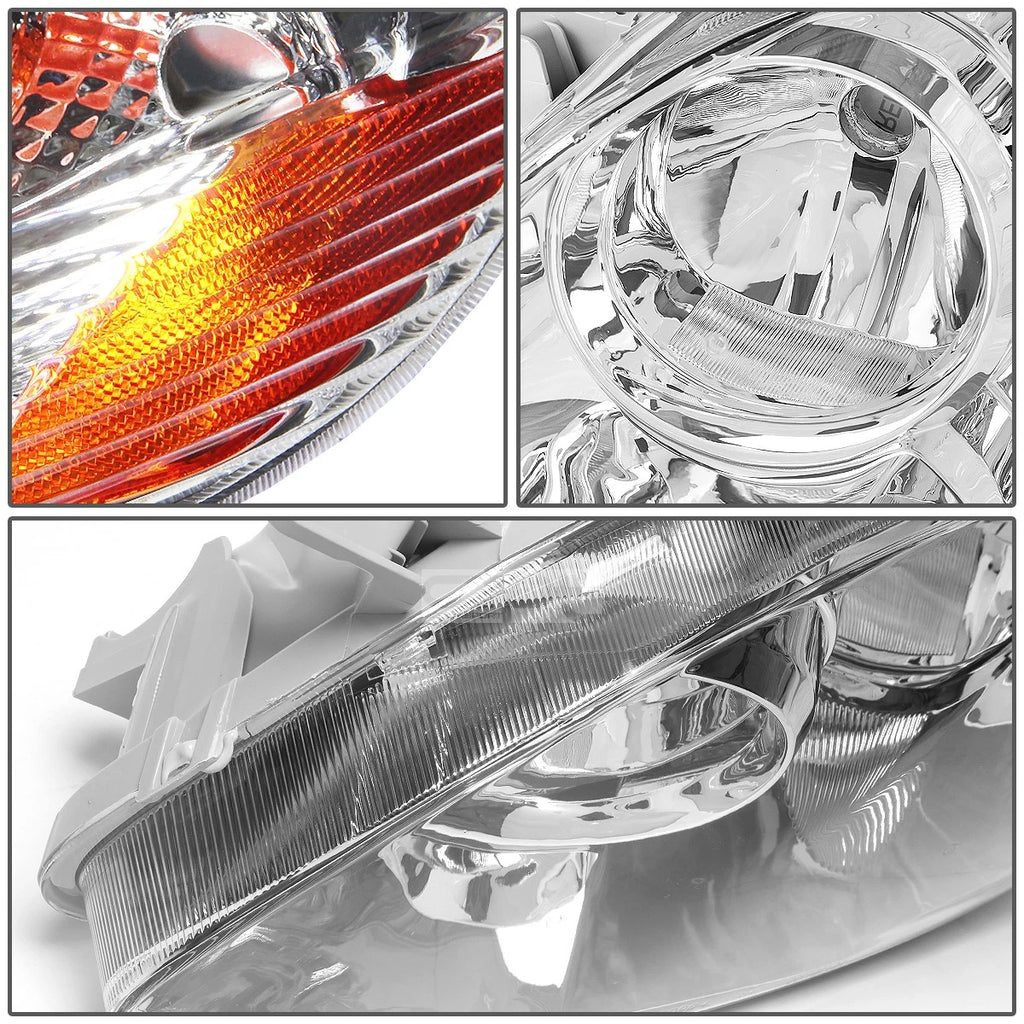 Pair Chrome Housing Amber Corner Headlight for Toyota Corolla (2003–2008)