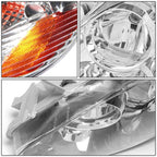 Pair Chrome Housing Amber Corner Headlight for Toyota Corolla (2003–2008)