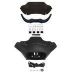 Black Inner Outer Fairings Windshield Trims for Harley Road Glide (1998–2013)