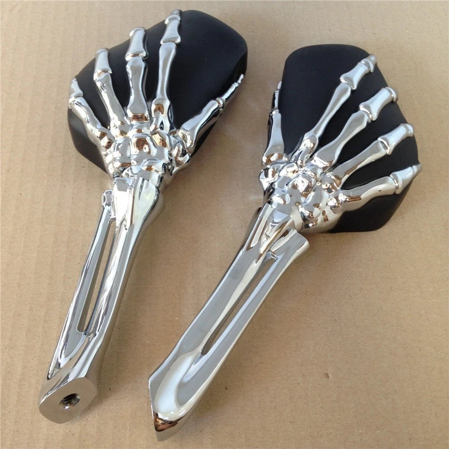 Claw Skeleton Hand Mirror for Honda CB CBR Rebel Shadow Magna VT VTX (1300–1800)