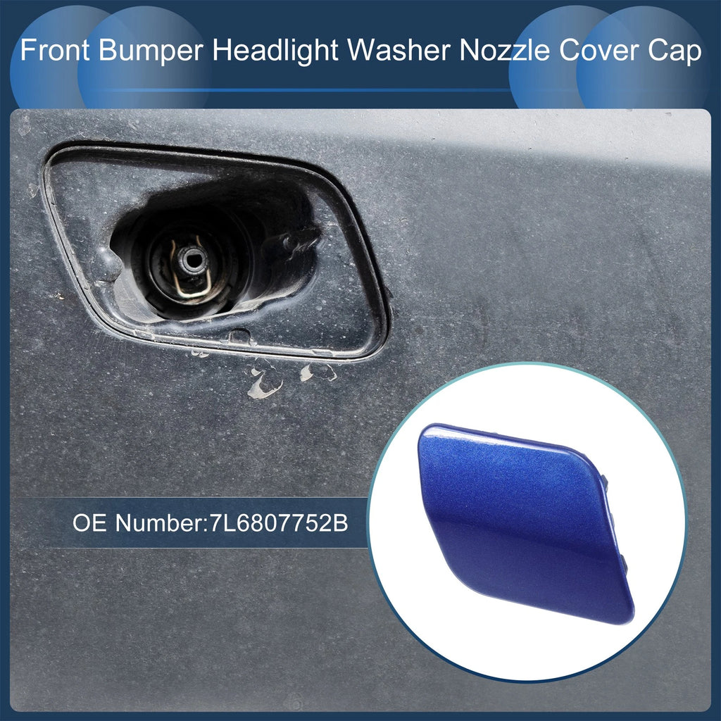 Front Right Washer Nozzle Cover Cap for Volkswagen Touareg (2007–2010) 1 Pcs Blue