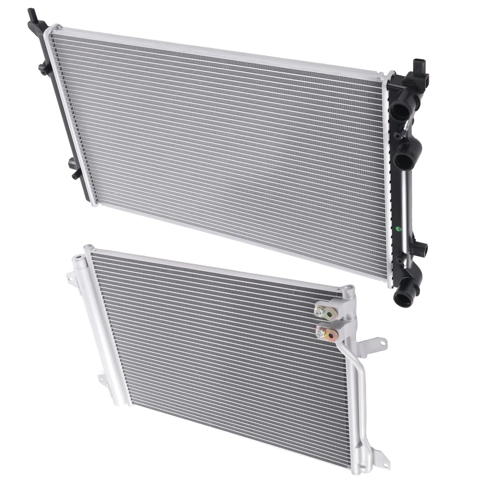Aluminum Cooling Radiator & AC Condenser for VW Jetta 2.0L 2.5L (2011–2015) 8013215