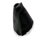 Leather Manual Shift Boot Cover for BMW E21 E12 (1975–1984) Black Green Stitch