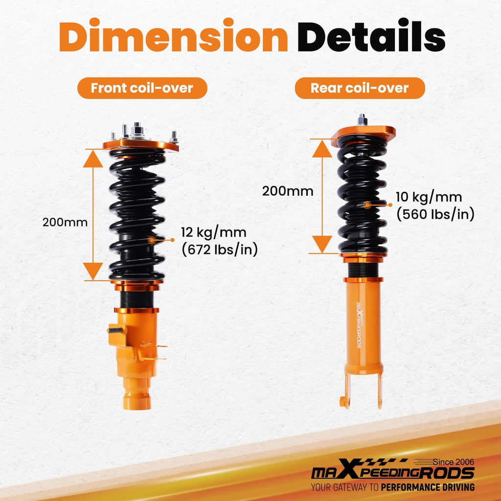 Coilover Shock Suspension Kit for Infiniti M35x M45x G35x G37x (2006–2013)