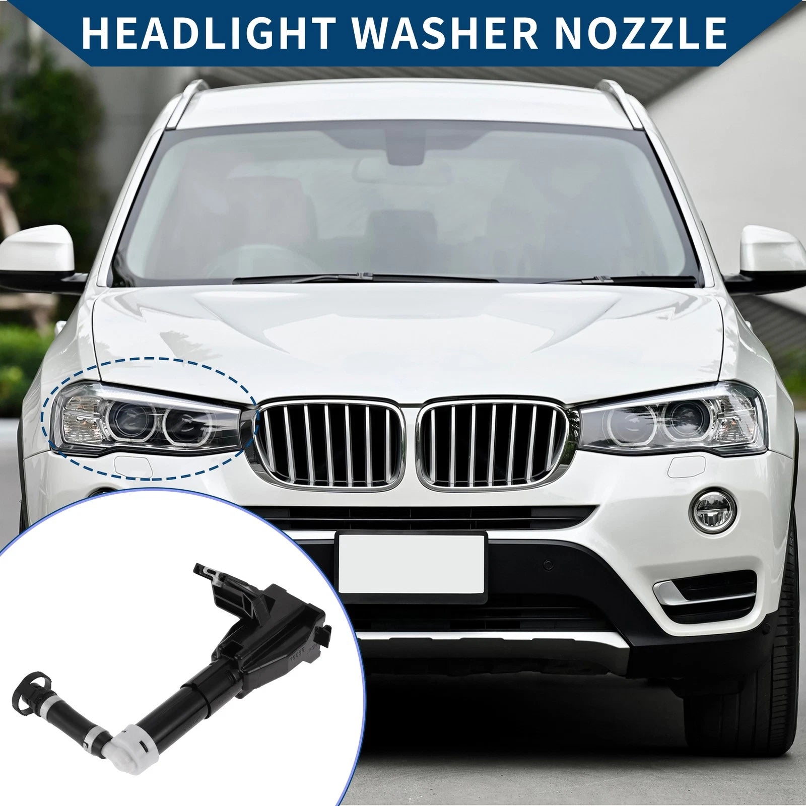 Front Passenger Side Headlight Washer Nozzle for Lexus LX570 (2008–2011) No. 8520760030