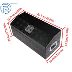30" x 13" x 13" Black Aluminum Tool Box for Trailer Pickup Truck