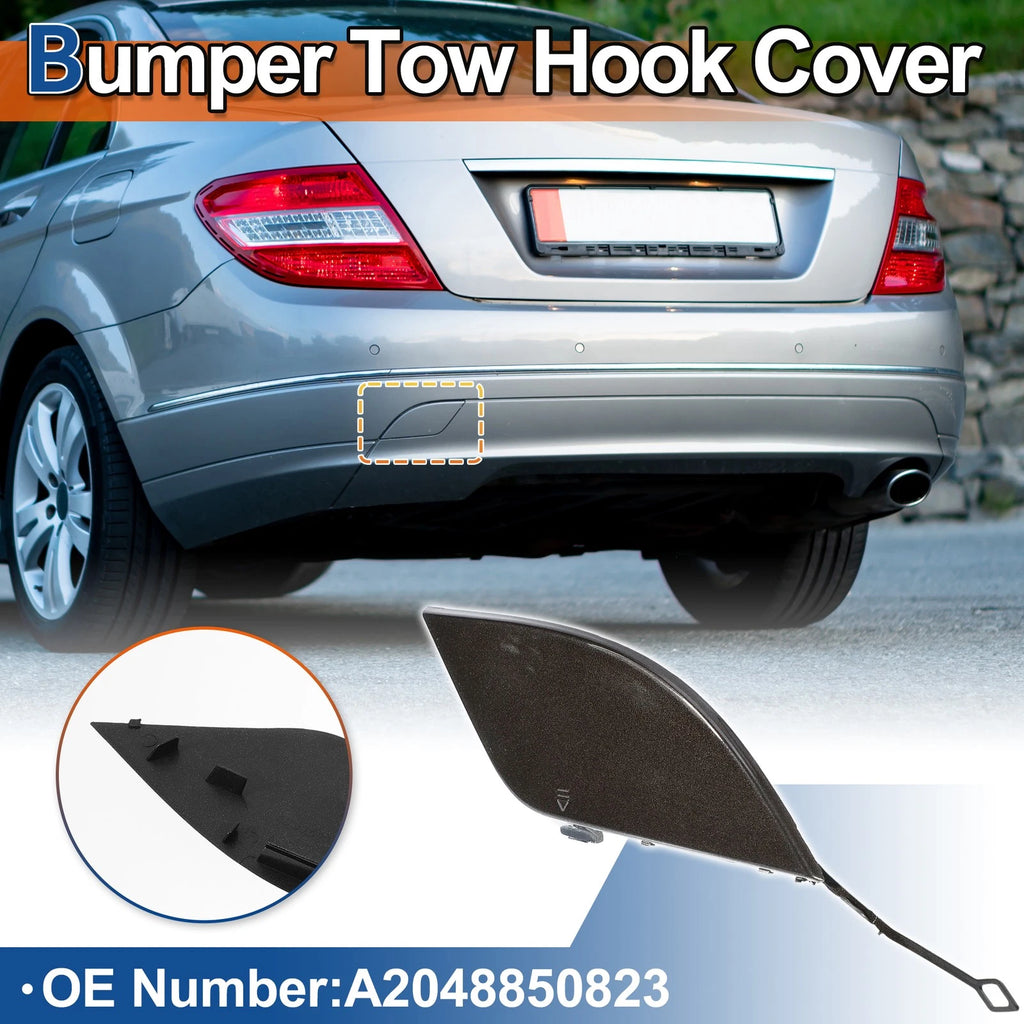 Rear Car Bumper Tow Hook Cover for Mercedes-Benz (A2048850823) Crystal Brown