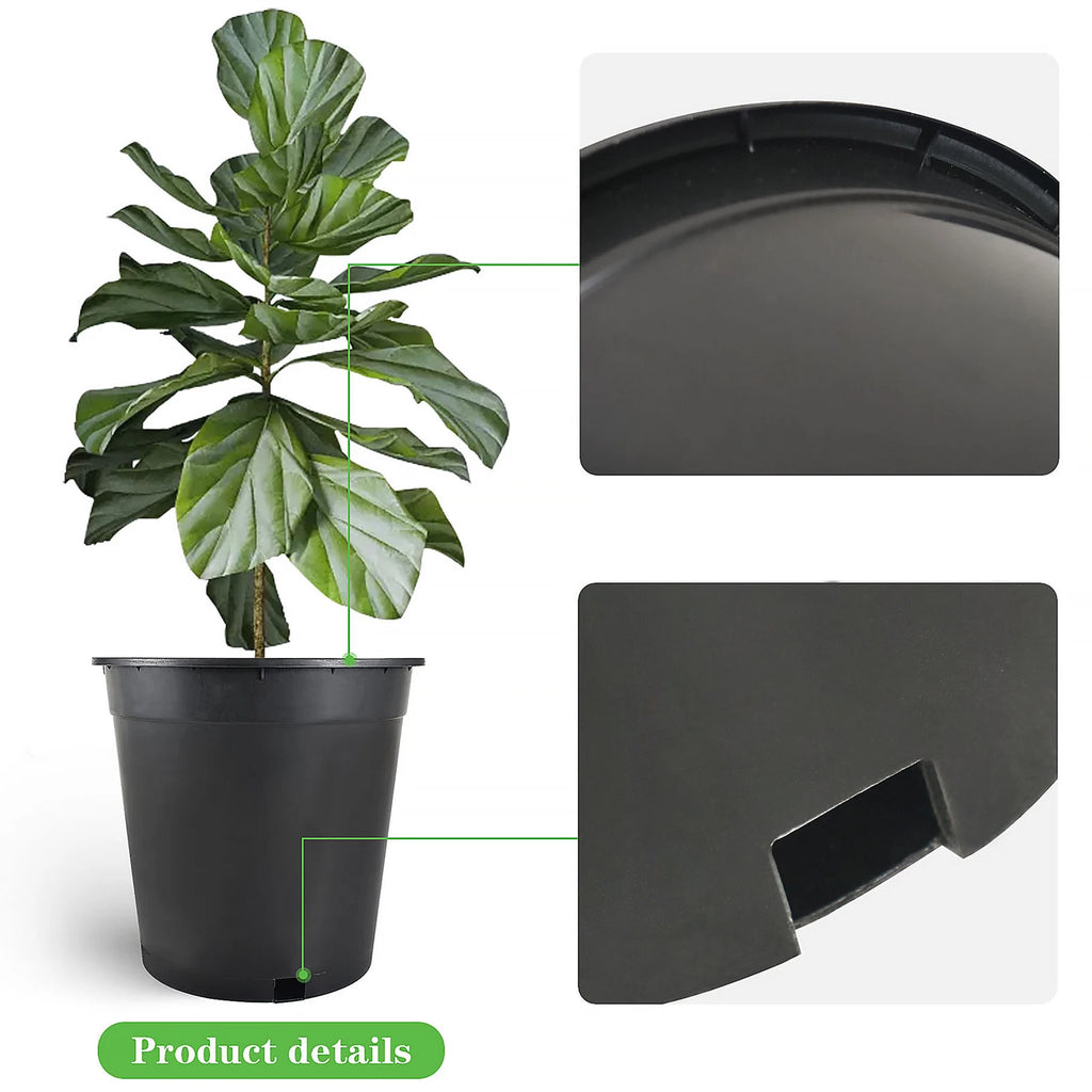 3.6 Gallon Heavy Duty Plastic Nursery Plant Container Garden Pot