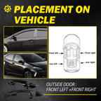 Set of 2 Outside Door Handles for Toyota Corolla (2014–2019)