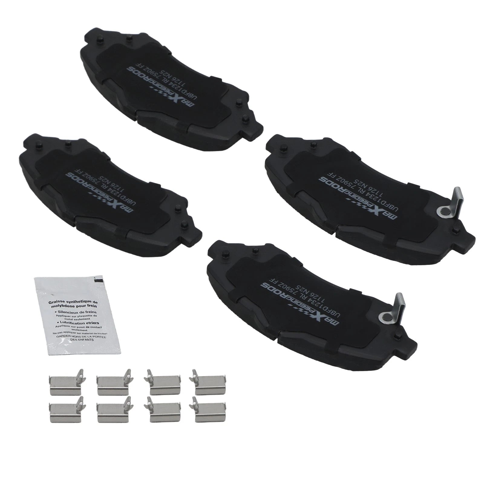 4pcs Front Ceramic Brake Pads Set for Chrysler Town & Country (2008–2016) D1273