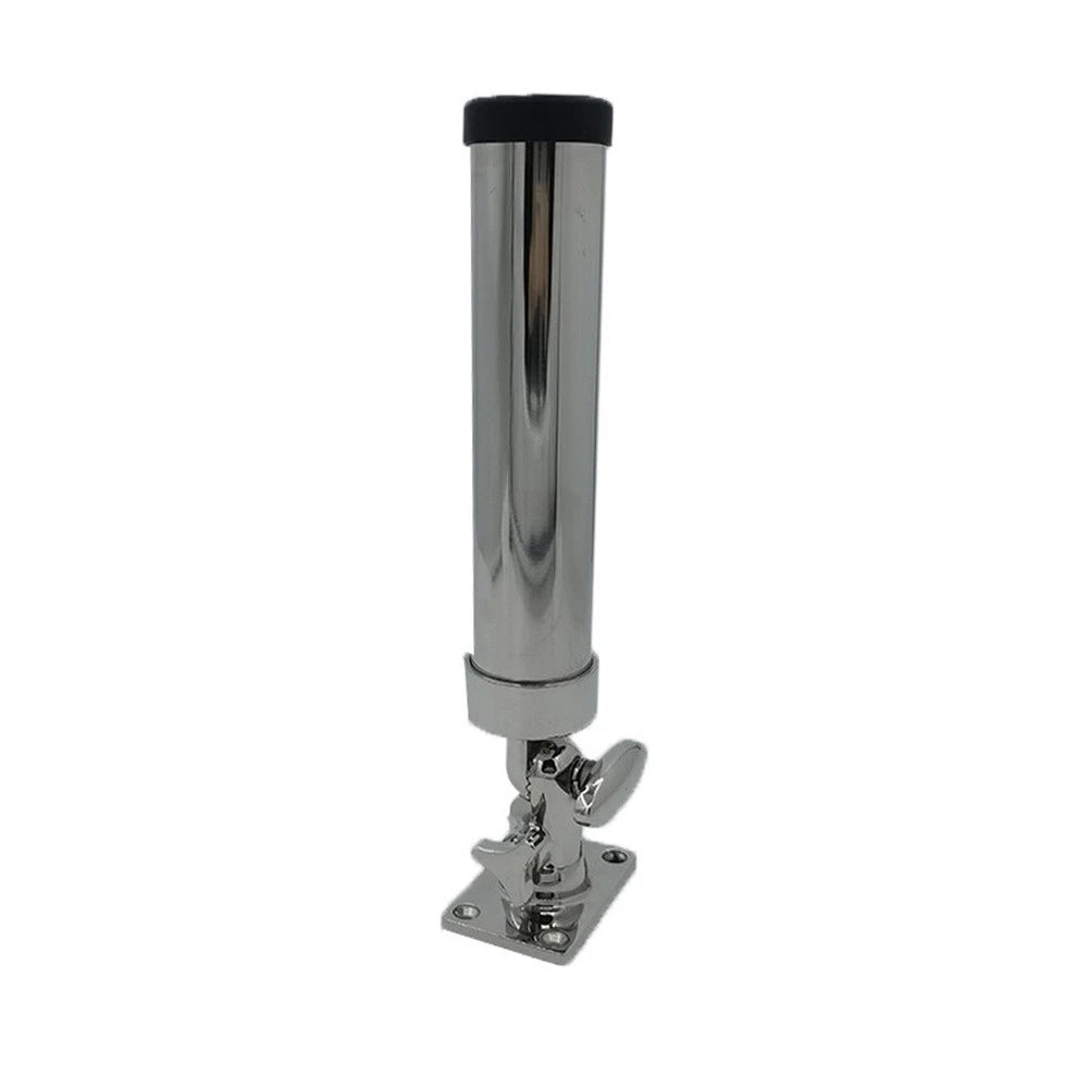 Adjustable Rod Holder for Marine Use 316 SS Square Base 325mm Tall 59mm Wide