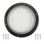 8 Inch Round Deck Hatch Cover for Boat Yacht (Black ABS, 6 Hole)
