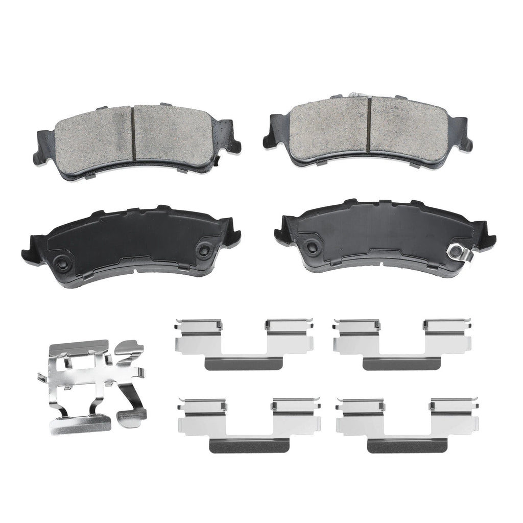 Set of 4 Rear Ceramic Brake Pads for Chevy Silverado 1500 GMC Sierra (1999–2006)