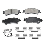 Set of 4 Rear Ceramic Brake Pads for Chevy Silverado 1500 GMC Sierra (1999–2006)