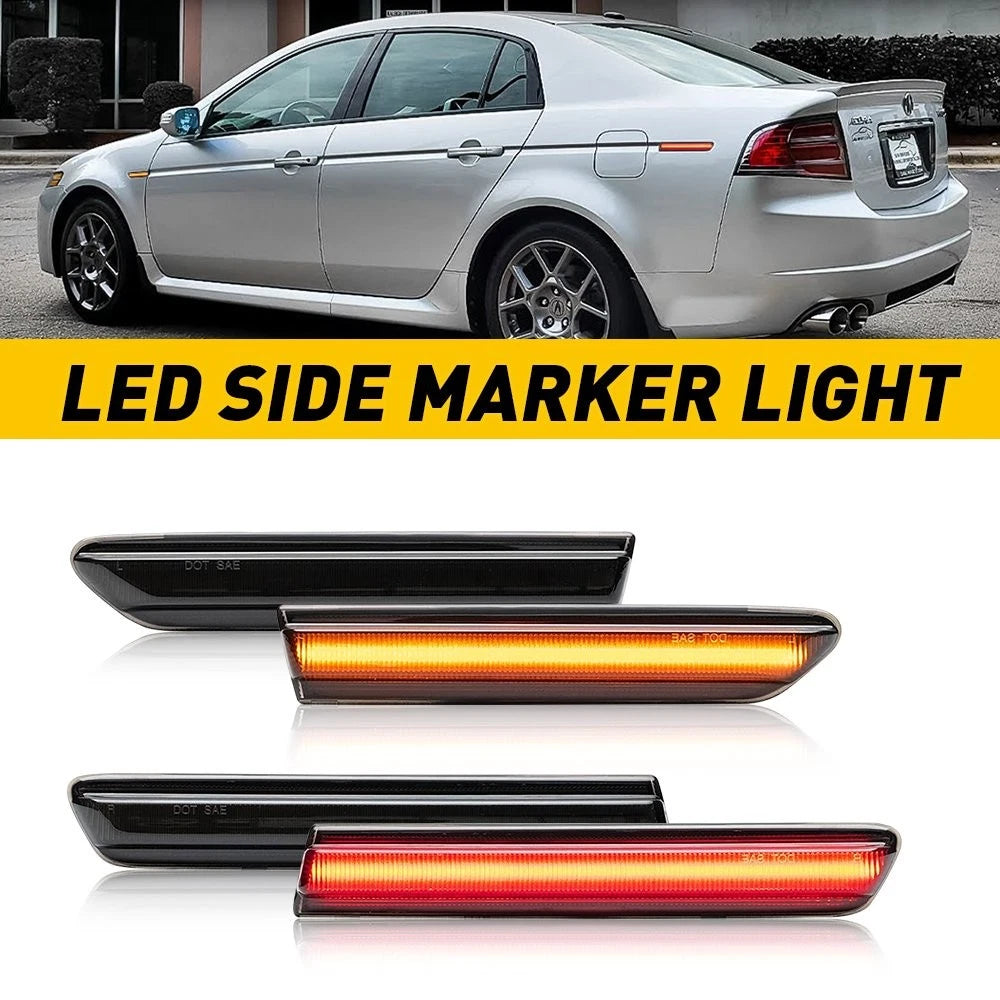 Set of 4 Smoked LED Side Marker Lights for Acura TL (2004–2008)