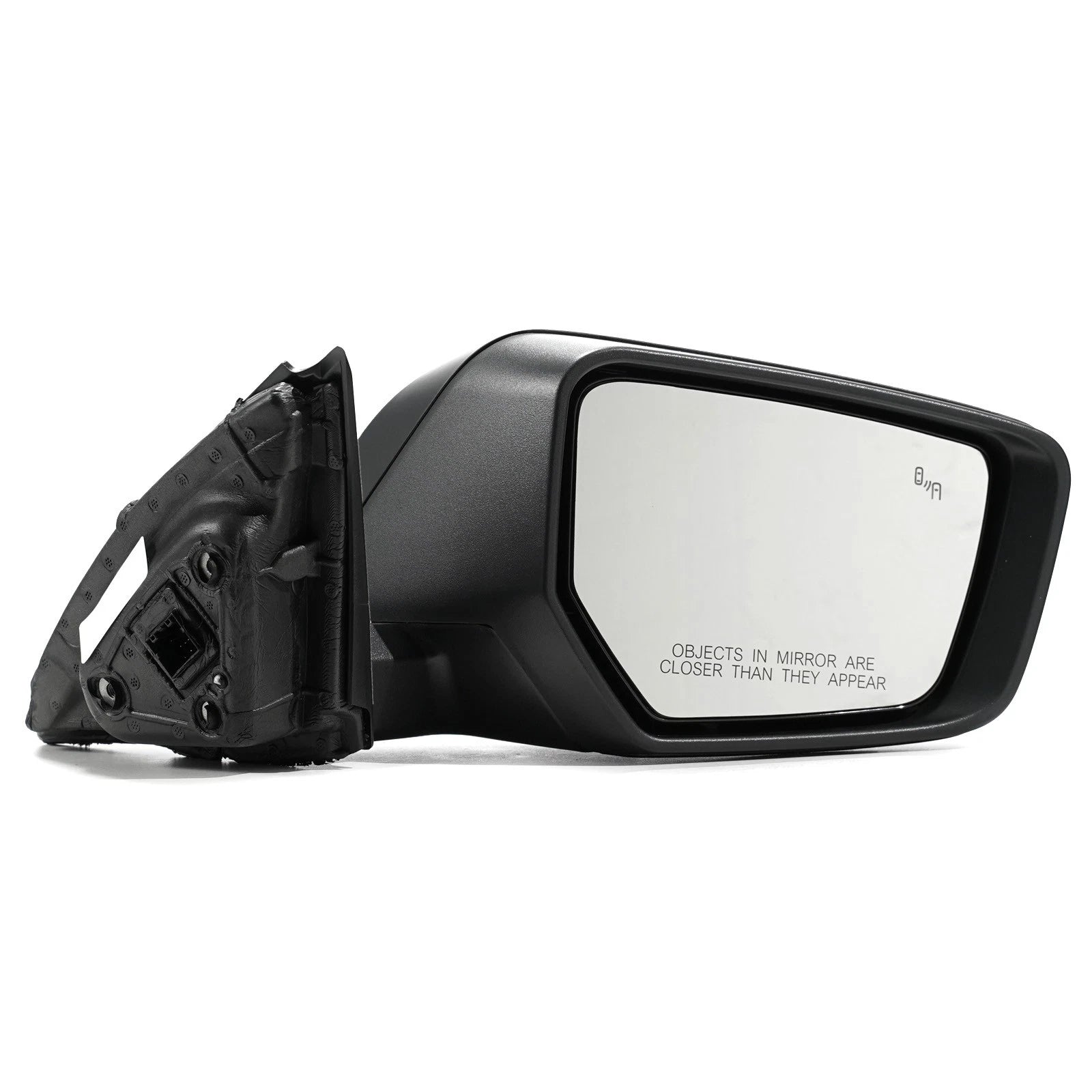 Right Side Mirror for Chevy Impala (2014–2020) with BSD, Turn Signal, Black, 9 Pins