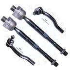 Set of 4 Front Tie Rod Ends for Infiniti QX56 Nissan Titan Armada (2004–2014)