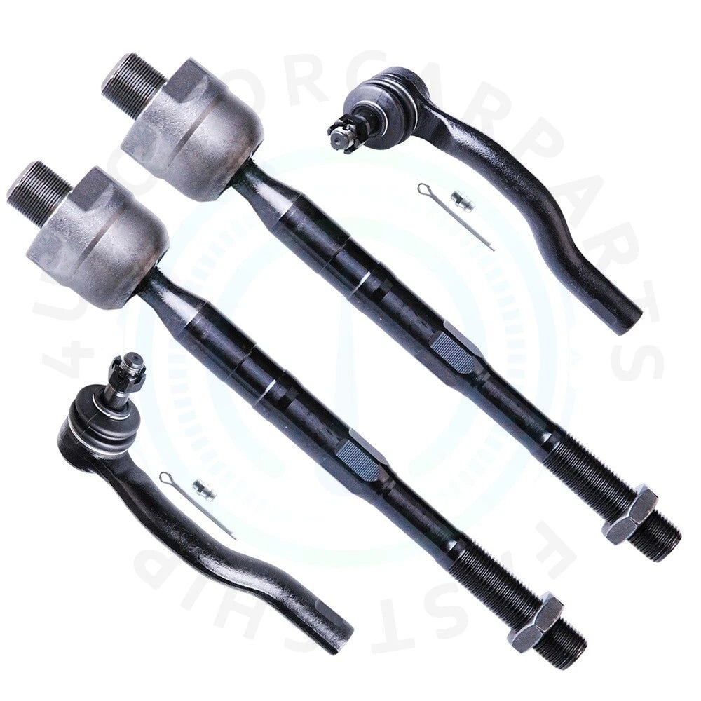 Set of 4 Front Tie Rod Ends for Infiniti QX56 Nissan Titan Armada (2004–2014)