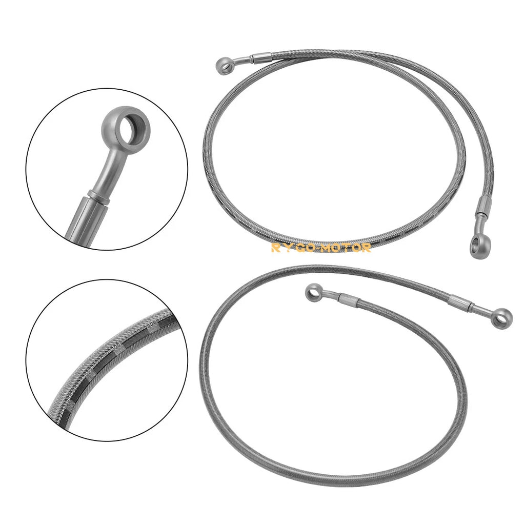Front Left & Right Brake Lines for Polaris Ranger 800 500 400 EV Crew (2006–2018)