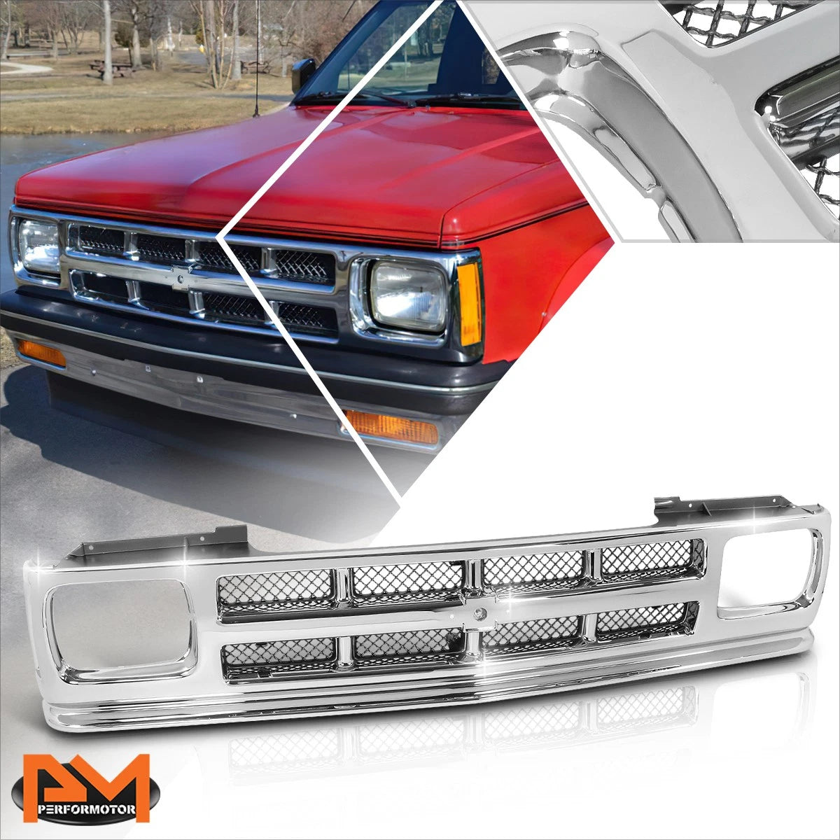Horizontal Slats Diamond Mesh Grille for Chevy S10 Blazer (1991–1994)