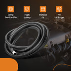 16Feet AN8 Stainless Steel Nylon Braided Oil Fuel Hose Line Kit for