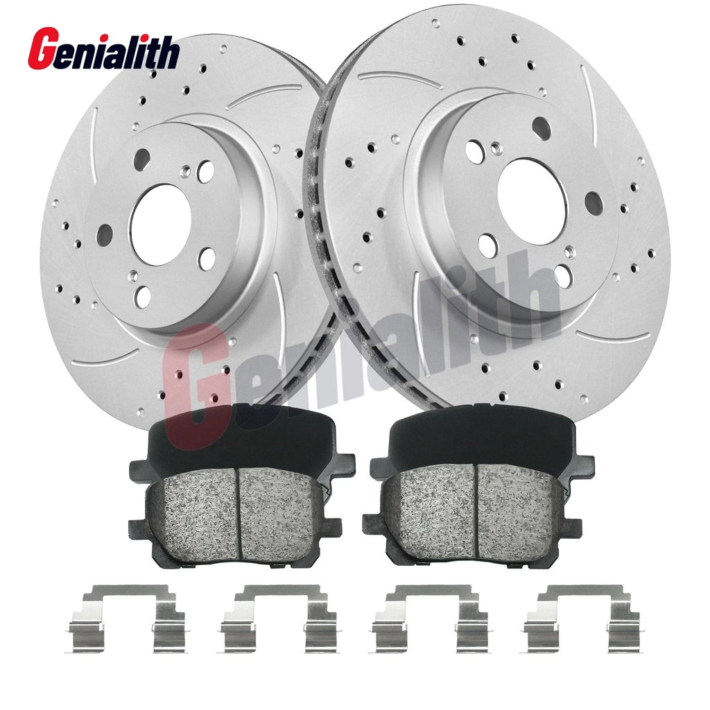 Front Brake Rotors & Ceramic Brake Pads for Pontiac Vibe Toyota Corolla Matrix (2003–2010)