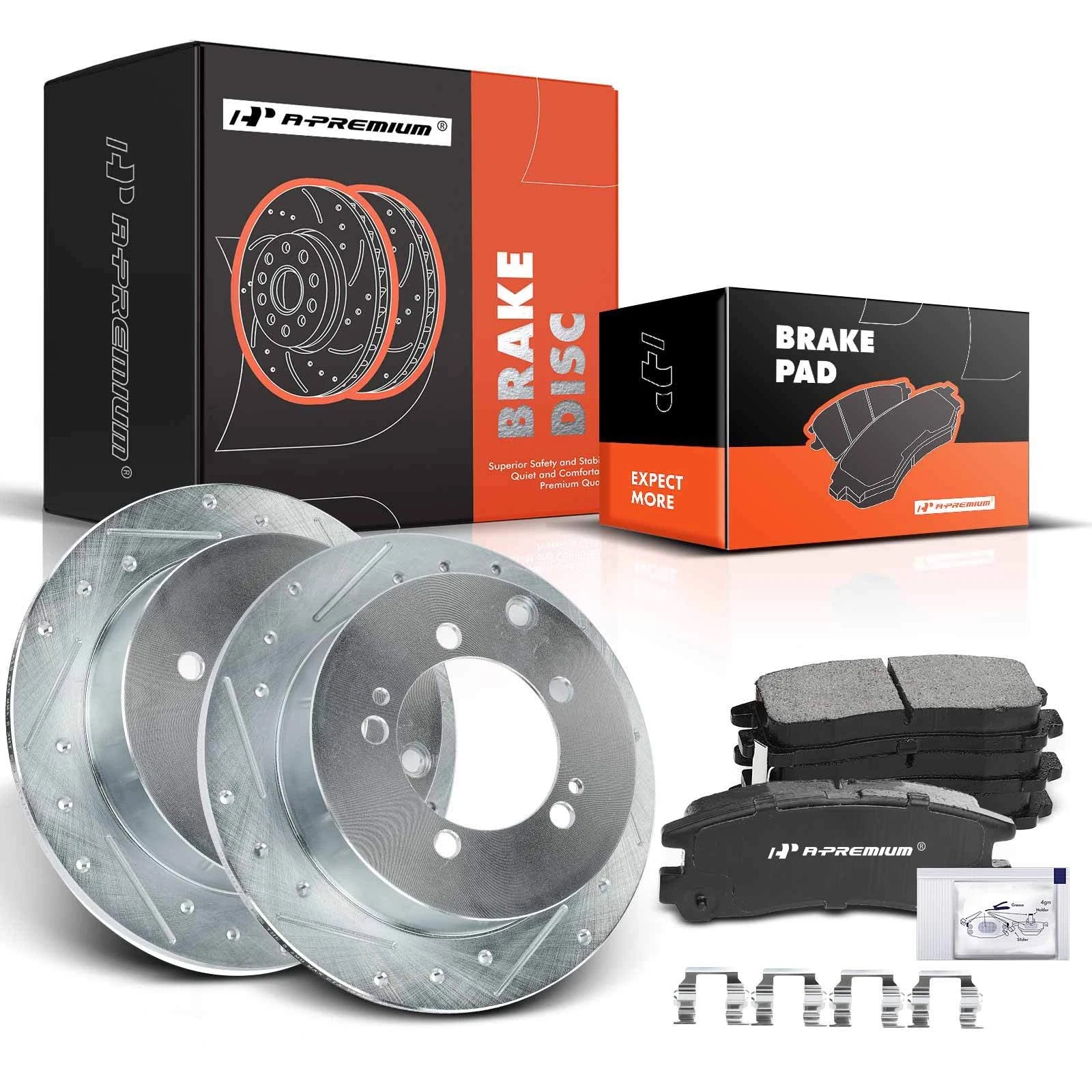 Drilled Brake Rotor & Pad Set for Chrysler Sebring Dodge Avenger