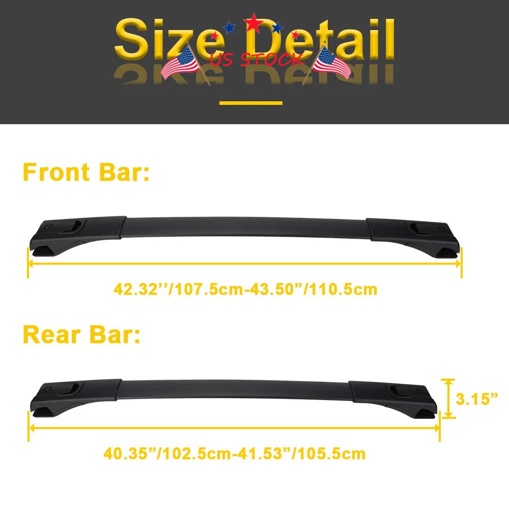 Adjustable Roof Top Rack Cross Bars for Toyota RAV4 (2013–2018)