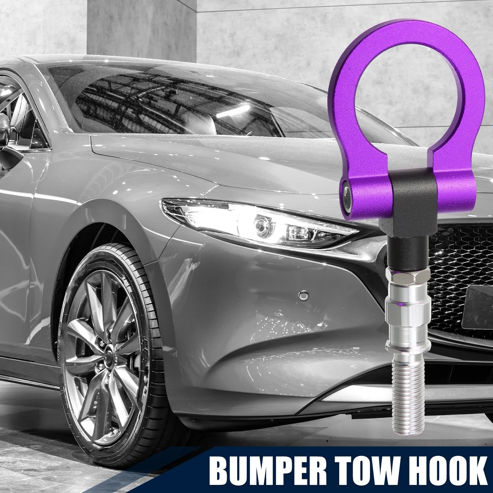 Tow Hook Screw for Mazda 3 (2004–2009) - Purple Round Front Rear Bumper Ring