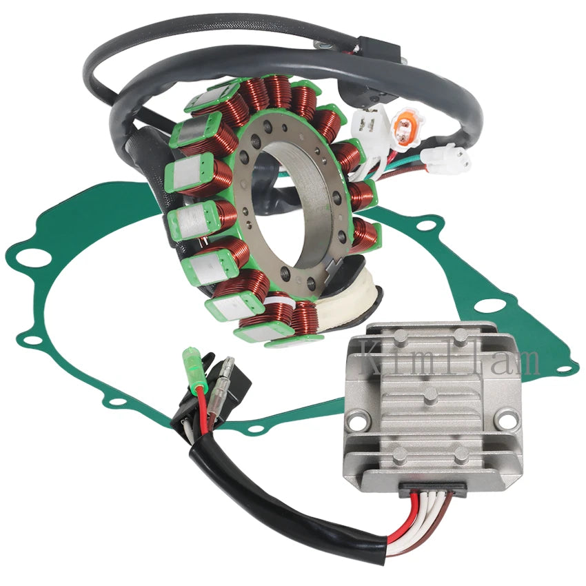 Stator Coil, Regulator Rectifier, Gasket for Yamaha YFM400FW Kodiak 400 (1993–1998)