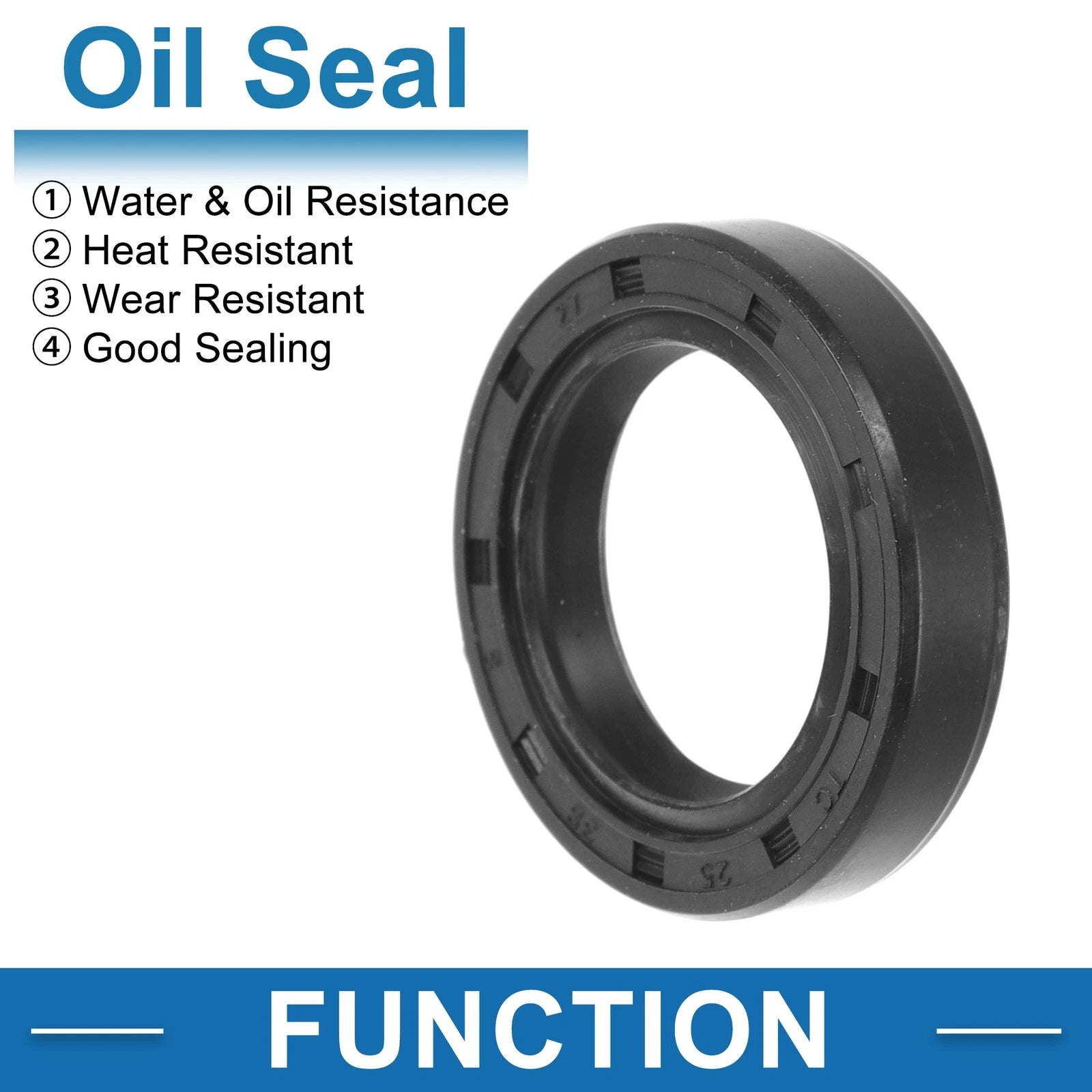 Set of 5 Oil Seal Rotary Shaft Seal Nitrile Rubber 25x38x8mm